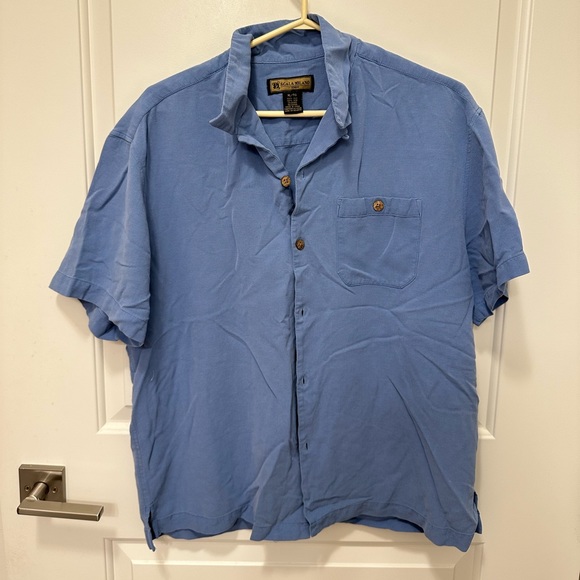 Vintage 100% Silk Short Sleeve Button Up Shirt - Picture 5 of 7